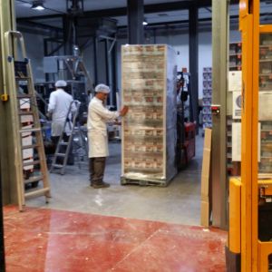 Coffee factory worker at private label production facility Spain